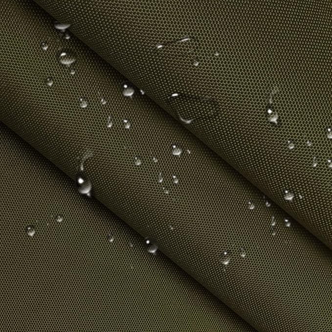 Waterproof Canvas Cloth Fabric by The Yard 60" W 600D Oxford Polyester Upholster Fabric Water Resistant Material for Outdoor Furniture Chair Cushion Cover DIY Sewing (1 Yards, Army Green)