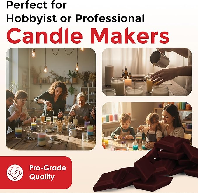 Red Candle Dye - Made in The USA - Premium Colorants - Highly Concentrated - Popular Colors for Paraffin or Soy Wax - Great for Professionals or Hobbyist - 25 Dye Chips