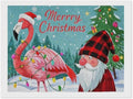 AIVKIEJK Diamond Painting Kits for Adults - Festive Flamingo Christmas Santa Hat Painting DIY 5D Full Drill Diamond Dots Paintings with Diamonds Gem Art and Crafts Home Decor 12"x16"
