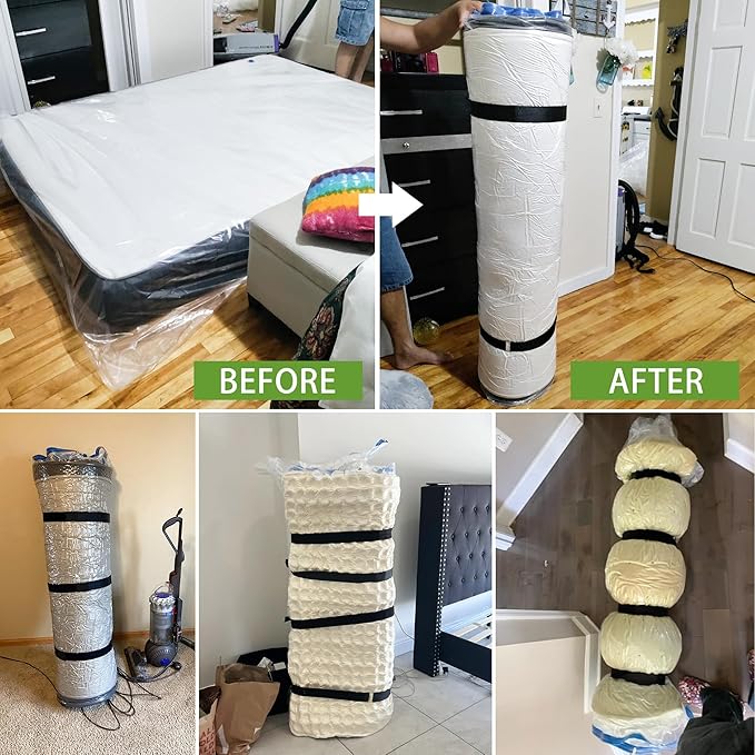 King Mattress Bag for Moving and Storage, Mattress Storage Bags California King Size for Mattress up to 14 Inches