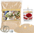 Sukh Snow Pearled-Candles with Wicks - DIY Candle Sand,Pearled Wax with Wicks,Wax,Refillable for Weddings,Partie (Sand)