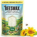 Beeswax Pellets for Candle Making – 0.44lb/2lb/5lb – Natural Beeswax for Candles, Lip Balms, and Skincare – White Beeswax for DIY Projects – Ideal for Beginners and Experts（0.44lb）