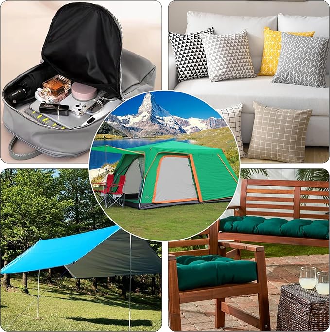 Nylon Fabric, 58" W 420D Waterproof Fabric 1 Yard Ripstop Nylon Material Outdoor Upholstery Twill Sewing Material for Patio Chair, Lining, Cushion, Purse, Tote Bag, Tarp Cover, DIY Project Navy Blue