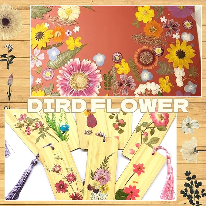 CONVELIFE Dried Flowers for Resin, Vacuum Packed DIY Pressed Flowers for Epoxy, Jewelry, Candles, Soap, Nail Production (80PCS White Dried Flowers)