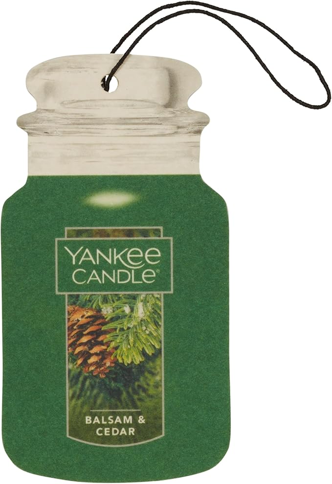 Yankee Candle Paper Car Jar, Balsam & Cedar (Pack of 1)