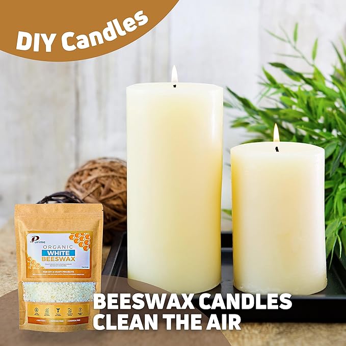 Organic Beeswax Pellets 1LB, Food-Grade & Pure | Ideal for Candle Making, Skincare, DIY Lotions & Crafts | USA Standards, Filtered Beeswax Pastilles for Melting
