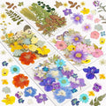 Dried Flowers, Resiners 100Pcs Pressed Flowers for Craft Retro Style Real Natural Dried Flowers Dry Leaves Kit for DIY Making Crafts Resin Soap Candle Scrapbook Supplies Card Making Jewelry
