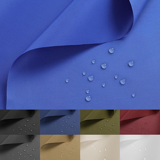 Nylon Fabric, 58" W 420D Waterproof Fabric 5 Yard Ripstop Nylon Material Outdoor Upholstery Twill Sewing Material for Patio Chair, Lining, Cushion, Purse, Tote Bag, Tent, Tarp Cover, DIY Project Blue