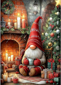 MEIYUDA Christmas Diamond Painting Kits for Adults, 5D Christmas Gnome Diamond Art Kits for Adult Beginners, Vintage DIY Full Diamond Art Painting Kit for Home Wall Decor Gift 12x16inch