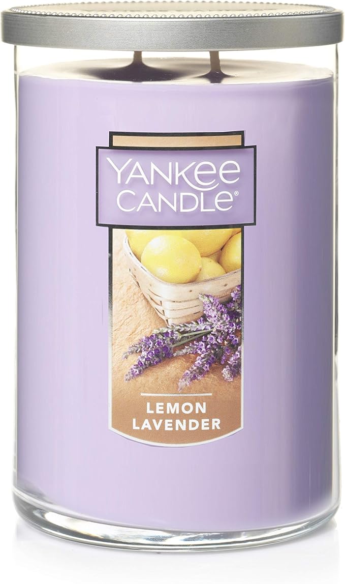 Yankee Candle, Lemon Lavender Scented Candle, 22oz Large 2-Wick Tumbler with up to 110 Hour Burn Time