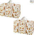 VENO 2 Pack Heavy Duty Moving Bags, Extra Large Storage Bags with Reinforced Handles & Strong Zippers, Foldable & Reusable Moving Box Alternative for Clothes & Dorm Storage