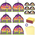 Qyeahkj 36 Set Religious Easter Cross Suncatchers Crafts for Kids DIY Christian Resurrection Window Tissue Paper Craft Kit Hanging Decor for Sunday School Activity Art Project Birthday Party Favor