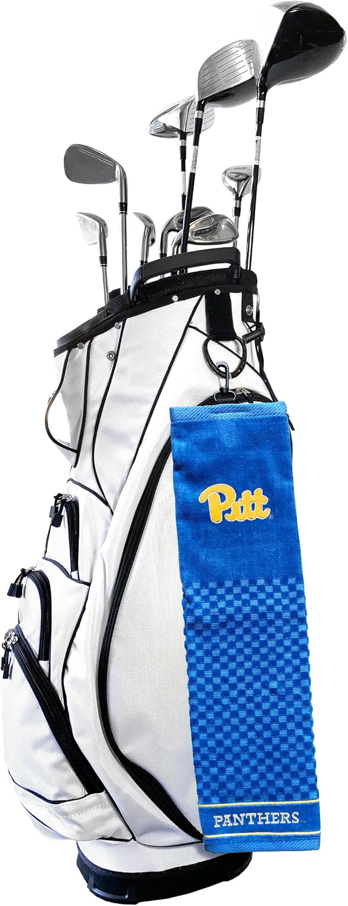 Team Golf NCAA Pittsburgh Panthers Embroidered Golf Towel Embroidered Golf Towel, Checkered Scrubber Design, Embroidered Logo