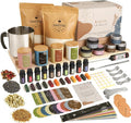 SAEUYVB Candle Making Kit - DIY Starter Soy Candle Making Supplies/Kit - Soy Wax, 10 Jars & Tins, 10 Pleasant Scents, Color Dyes & More，Perfect Candle Making Kit for Adults