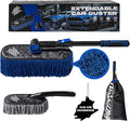Flash Dog Car Duster Exterior & Interior Duster Aluminum Alloy Extendable Handle and Wax Cotton Strands Scratch-Free Cleaning for Cars, SUVs, RVs | Waterless Dust & Pollen Remover