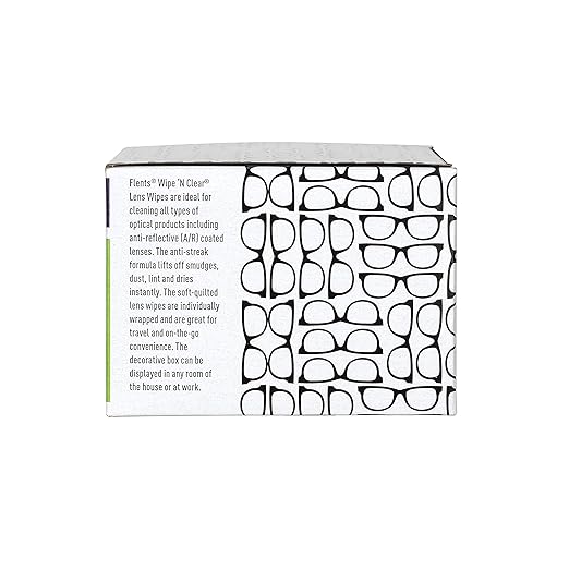 Flents Lens Wipes, Wipe 'N Clear, 150 Count, Pre-Moistened, Streak-Free, Safe for Glasses, Sunglasses, Gentle Cleaning, Clear Vision, Individually Wrapped for Travel & Convenience, Made in the USA