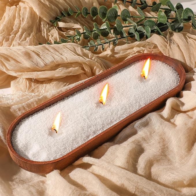 MTLEE Pearled Candle 2.2 Lb/35oz Scented Sand Candle Kit Include 50 Wicks, Bow Gift Box, Spoon Reusable Pearled Wax for Mother Mom Day Gift DIY Home Kit(Lemon Lavender)