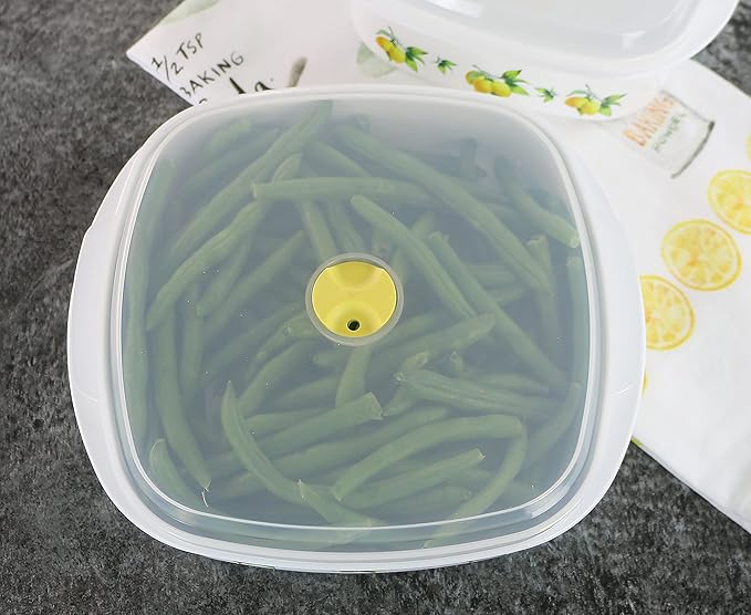 Reston Lloyd Nesting Microwave Containers, Set of 3, Adjustable Steam Vents, Airtight, Meal Prep, BPA-Free Plastic- Freezer & Dishwasher Safe, Cookware & Food Storage, Anyday Cookware, Fresh Lemons