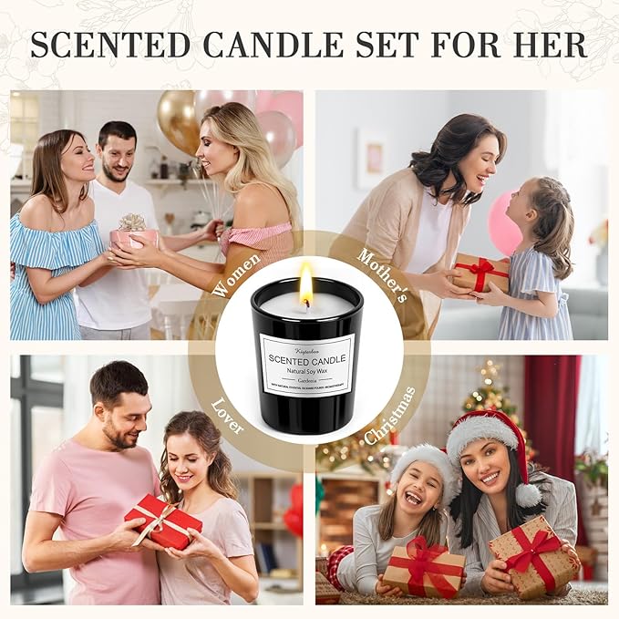 12 Pack Scented Candles Gifts Set for Women and Men, Candles for Home Scented, Natural Soy Wax 180H Long Burning, Aromatherapy Candle Bulk Gift Set for Women Christmas Birthday Thanksgiving Mother