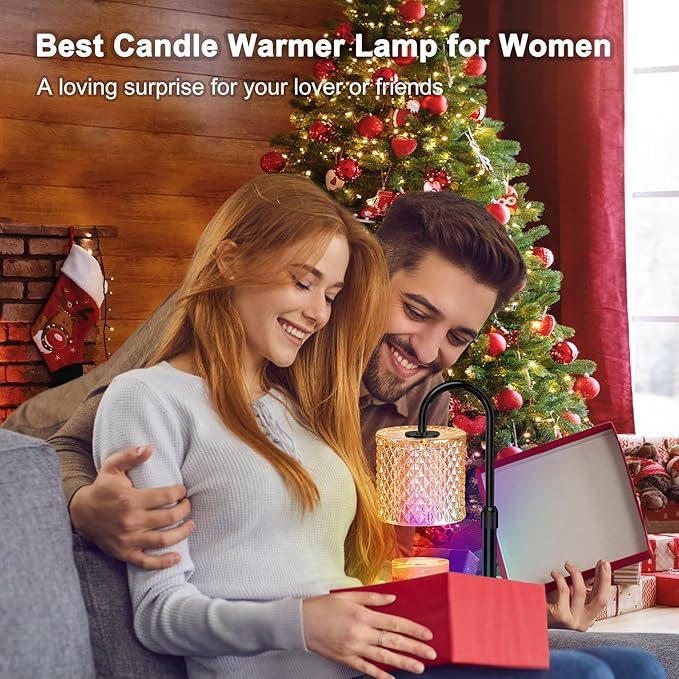 ZENLEA Candle Warmer Lamp with Timer, Dimmer Candle Lamp with RGB Light, Height Adjustable, Ideal Home Decor and Housewarming Gift for Mom, Women