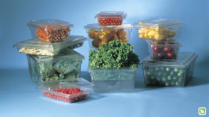 Rubbermaid Commercial Products Food Storage Box/Tote for Restaurant/Kitchen/Cafeteria, 2.75 Gallon, White (FG369000WHT) (Pack of 2)