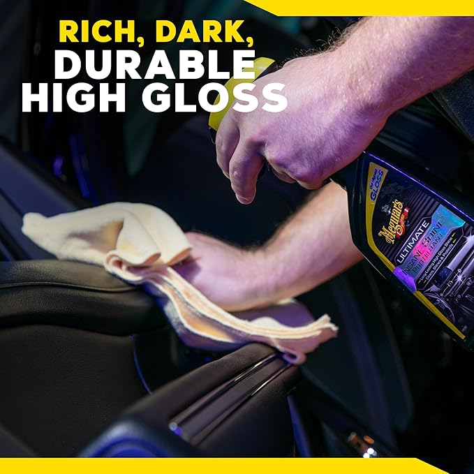 Meguiar's G220216 Ultimate Insane Shine Protectant, Car Cleaning Spray That Creates a Lasting and Glossy Shine, Auto Care Product Safe for Exterior and Interior Surfaces, 16 Oz