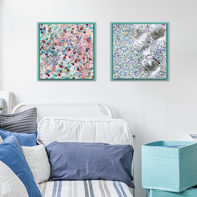 Pixy Canvas Floater Frame 16x16 for 3/4 (0.75) inch Deep Canvas Paintings/Canvas Prints/Wood Canvas Panels/Wall Art/Wall Decor/Home Decor/Artwork (Lucite Green, 16 x 16 inch, Square)
