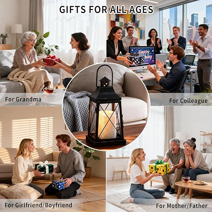 2026 New Candle Warmer Lamp with Timer,Compatible with 3 Wick Candles Jars,Vintage Candle Warmer Lantern Lamp,Dimmable Farmhouse Candle Lamp Warmer,Fully Enclosed and Hanging Up Designed