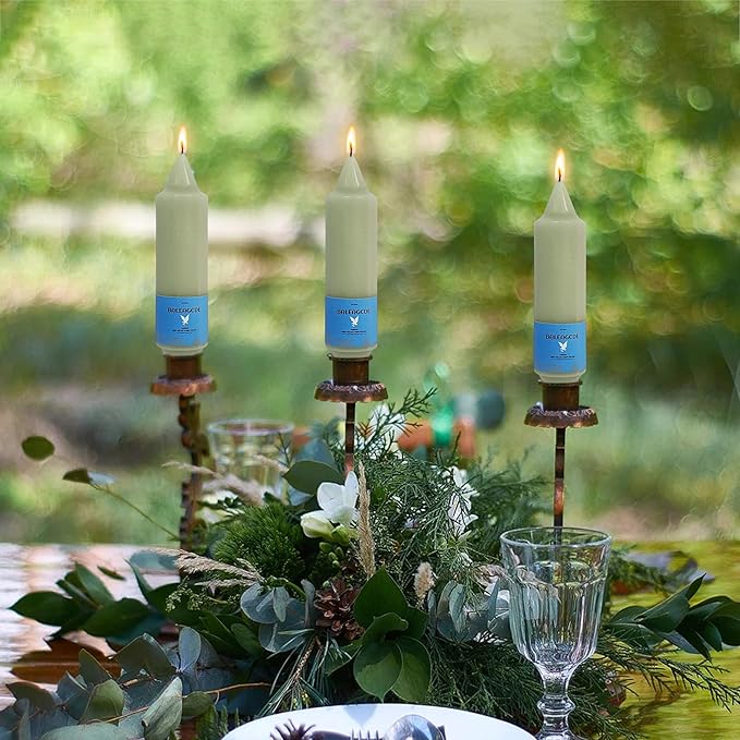 Handmade Unscented Twisted Light Green Taper Candles Long Lasting Smokeless Smooth Flame Candles 5 Inch Elegant Gradient Candlesticks for Home Décor Weddings