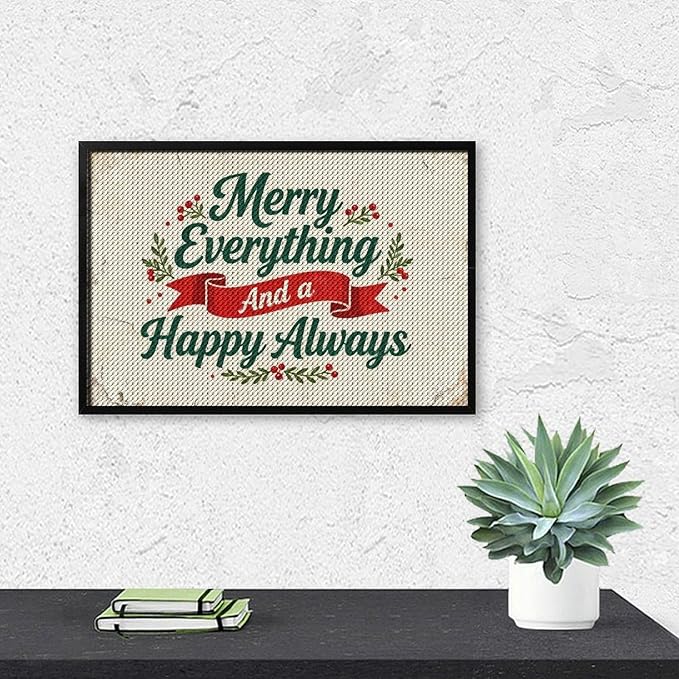 AIVKIEJK Diamond Painting Kits for Adults - Merry Christmas Painting DIY 5D Full Drill Diamond Dots Paintings with Diamonds Gem Art and Crafts Home Decor 8"x12"