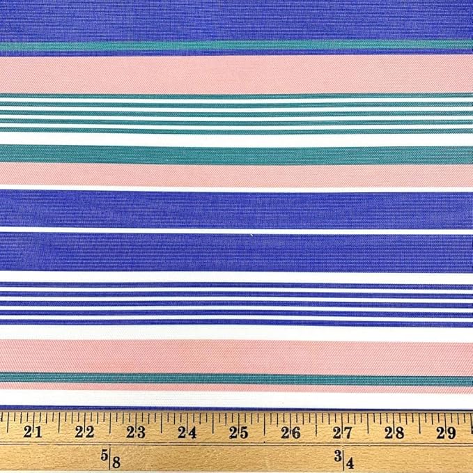Printed Canvas Fabric Waterproof Outdoor 60" Wide 600 Denier Sold by The Yard (Stripes Pink)