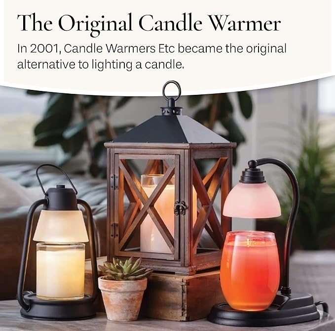 Candle Warmers ETC. Illumination Fragrance Warmer- Light-Up Warmer for Warming Scented Candle Wax Melts and Tarts or to Freshen Room, Farmhouse Milkjug