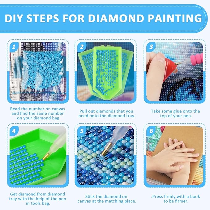 Skyboda 4 Pack Christmas Diamond Art Kits for Adults Beginners, Christmas Night Diamond Painting Kits for Adults,5D Full Drill DIY Diamond Dot Gem Art Kit Wall Home Decor Arts Craft 12x16 inch