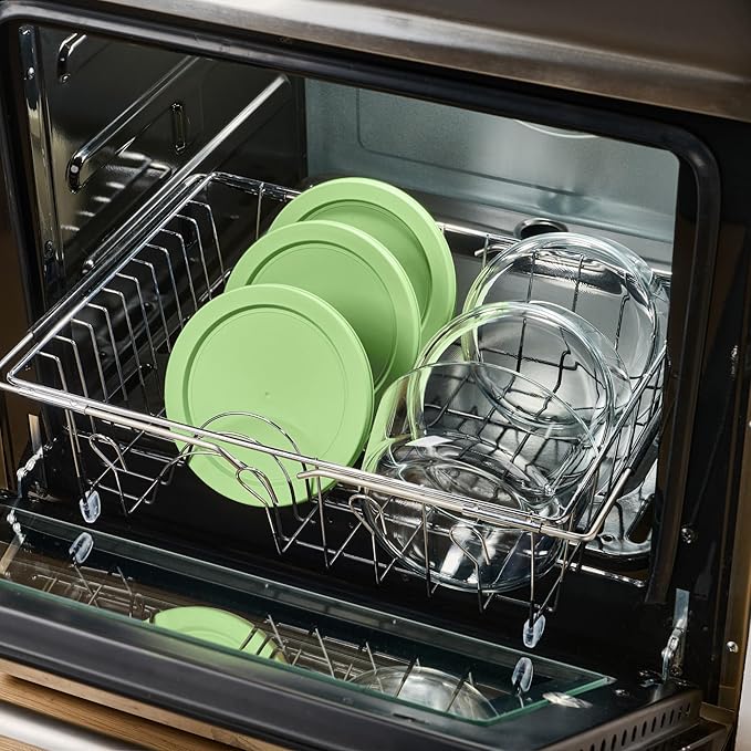 DURA LIVING 6-Piece Glass Food Storage Containers Set (3 Containers + 3 BPA-Free Lids) | 4-Cup, Leakproof | Microwave, Freezer, Oven & Dishwasher Safe | Ideal for Meal Prep & Pantry Organization