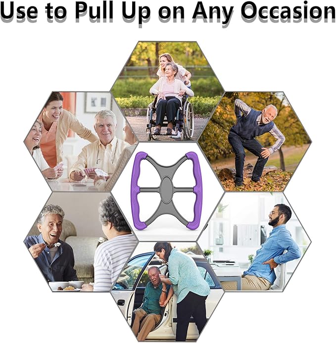 OVIFM Lift Assists Standing Aid-Handicap Bar with None Slip Grip Handles, Portable Lift Aid to Transfer Elderly, Senior, Bariatric, Patient or Disabled Assists Caregiver or Nurse As Seen On TV -Purple