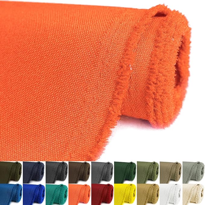 Waterproof Canvas Fabric by The Yard 58inch 600D Upholstery Material Polyester Fabric Outdoor Water Resistant Fabric for Sewing Chair Patio Cushion Purse Bag Interior, 8 Yard Orange