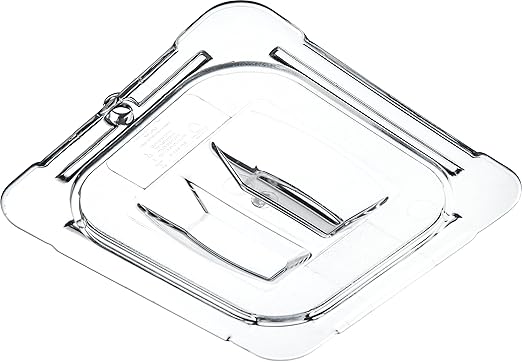 Carlisle FoodService Products Storplus 1/6 Size Universal Food Pan Lid with Molded Handle for Catering, Buffets, and Restaurants, Polycarbonate, Clear, (Pack of 6)