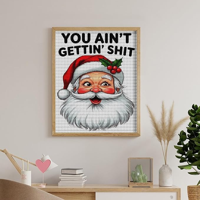 AIVKIEJK Diamond Painting Kits for Adults - Humorous Santa Claus Christmas Painting DIY 5D Full Drill Diamond Dots Paintings with Diamonds Gem Art and Crafts Home Decor 16"x20"