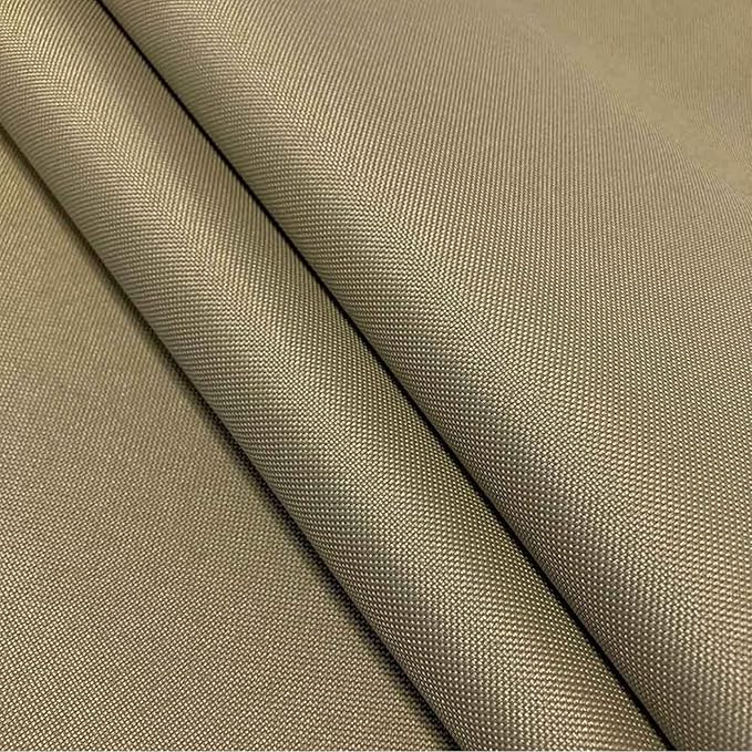 Foreate Waterproof Canvas Fabric by The Yard 600D Upholstery Fabric for Chairs 58" Wide Indoor Outdoor Water Resistant Canvas Polyester Material Sewing DIY Cloth, 5 Yards Khaki