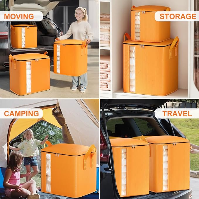 Extra Large Moving Bags 2-Pack (2 Sizes) - Extra Large Storage Bags for Packing, Organizing & Travel | Alternative to Moving Boxes, Heavy-Duty Large Storage Bag
