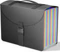 TOPCJ File Organizers with Handle,Portable Expanding File Folder,25 Pockets Accordion File Organizer for Receipt,Bill, A4/Letter Size Paper,Documents,a-z Tabs Include in Filing Folders Diamond