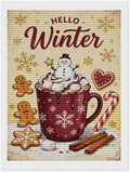 Diamond Painting Kits for Adults - Hello Winter Ice Cream & Gingerbread Snowflakes & Candles Painting DIY 5D Full Drill Diamond Dots Paintings with Diamonds Gem Art And Crafts Home Decor 12"x16"