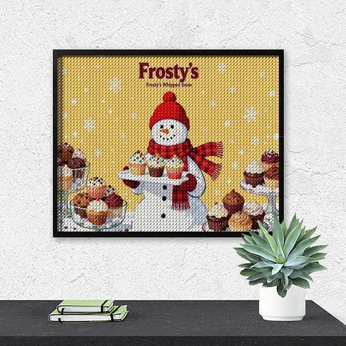 AIVKIEJK Diamond Painting Kits for Adults - Christmas Snowman Painting DIY 5D Full Drill Diamond Dots Paintings with Diamonds Gem Art and Crafts Home Decor 16"x20"