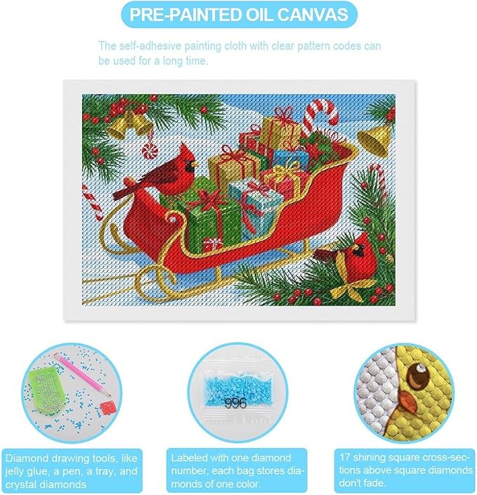 AIVKIEJK Diamond Painting Kits for Adults - Christmas Celebration Halloween Painting DIY 5D Full Drill Diamond Dots Paintings with Diamonds Gem Art and Crafts Home Decor 8"x12"