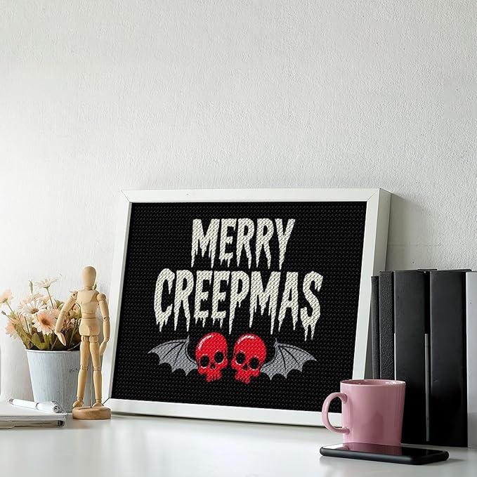 AIVKIEJK Diamond Painting Kits for Adults - Halloween & Christmas Gothic Ghost Christmas Painting DIY 5D Full Drill Diamond Dots Paintings with Diamonds Gem Art and Crafts Home Decor 12"x16"