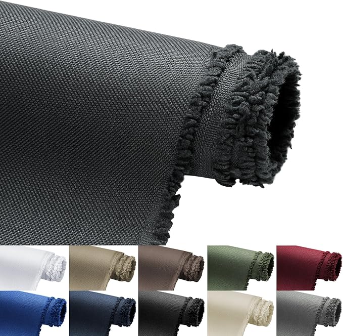 Waterproof Marine Canvas Fabric by The Yard 58" W 600D PVC Backing Water-Resistant Polyester Fabric Upholstery Material for Outdoor Indoor Marine Awning Tent Boat Furniture Cover, 10 Yards Dark Grey