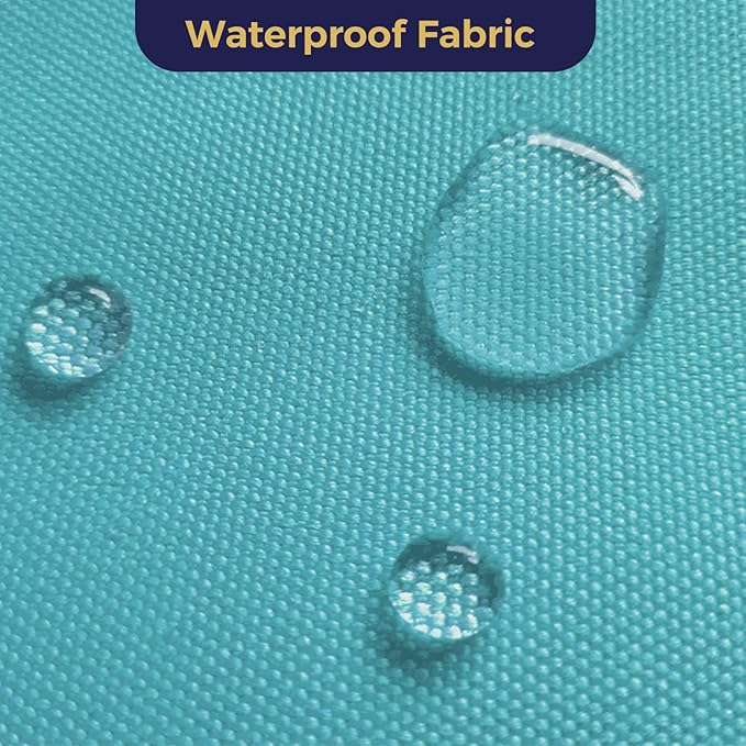 Foreate Waterproof Canvas Fabric by The Yard 600D Upholstery Fabric for Chairs 58" Wide Indoor Outdoor Water Resistant Canvas Polyester Material Sewing DIY Cloth, 5 Yards Pale Turquoise