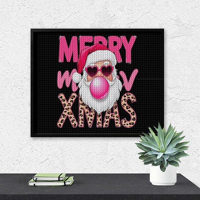 AIVKIEJK Diamond Painting Kits for Adults - Santa Christmas Painting DIY 5D Full Drill Diamond Dots Paintings with Diamonds Gem Art and Crafts Home Decor 16"x20"