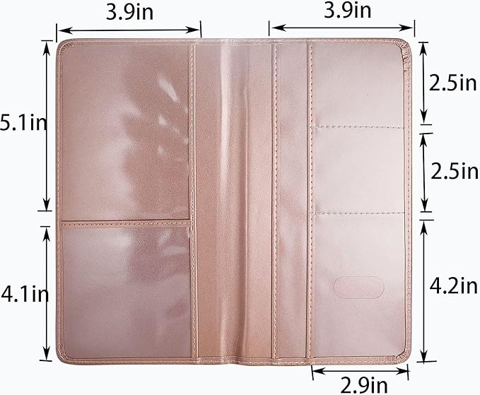 Car Registration and Insurance Card Holder - Leather Vehicle Glove Box Automobile Documents Paperwork Wallet Case Organizer for ID, Driver's License, Key Contact Information Cards - Men&Women