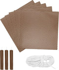 MECCANIXITY Beeswax Candle Making Kit,8x8 Inch 5pcs Brown Beeswax Candle Sheets with 1pcs Cotton Wick for DIY Craft Gift Making
